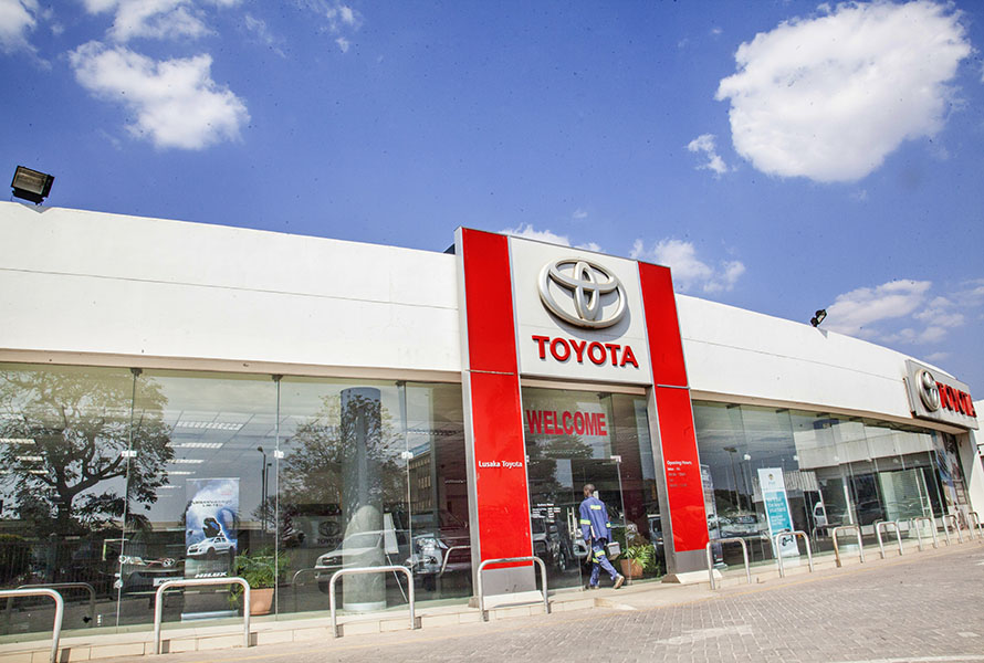 Safety precautionary measures during washing vehicles at Toyota Zambia